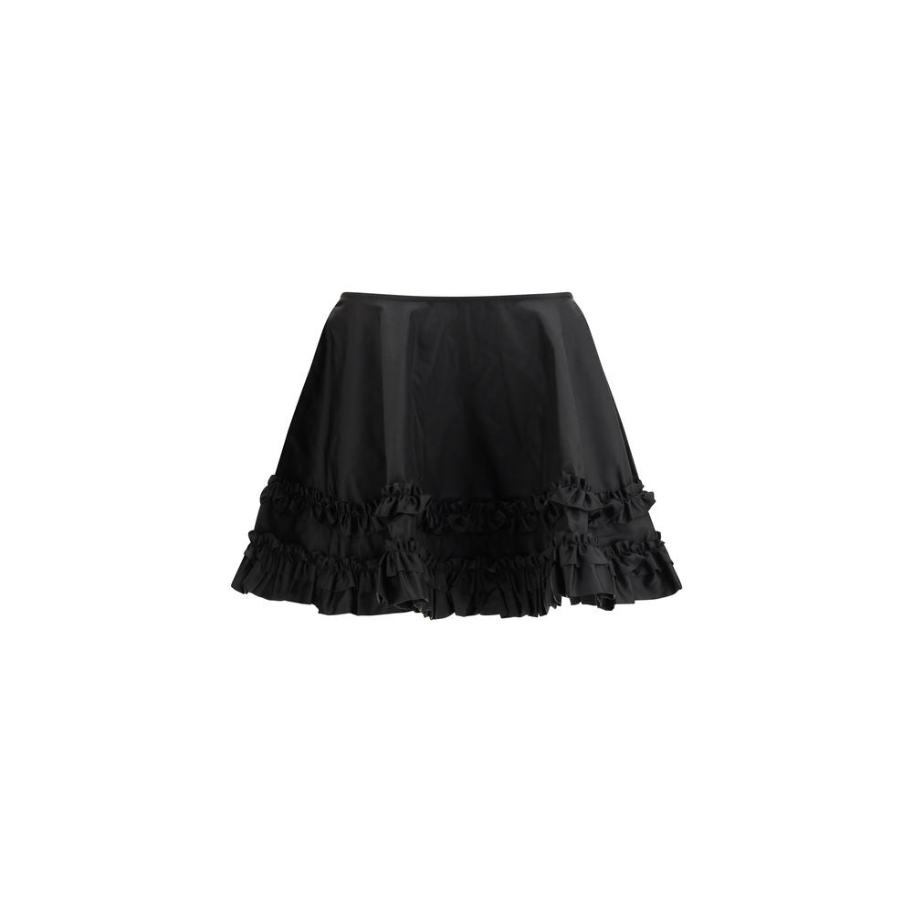 Ganni Black Recycled Polyamide Mini Skirt