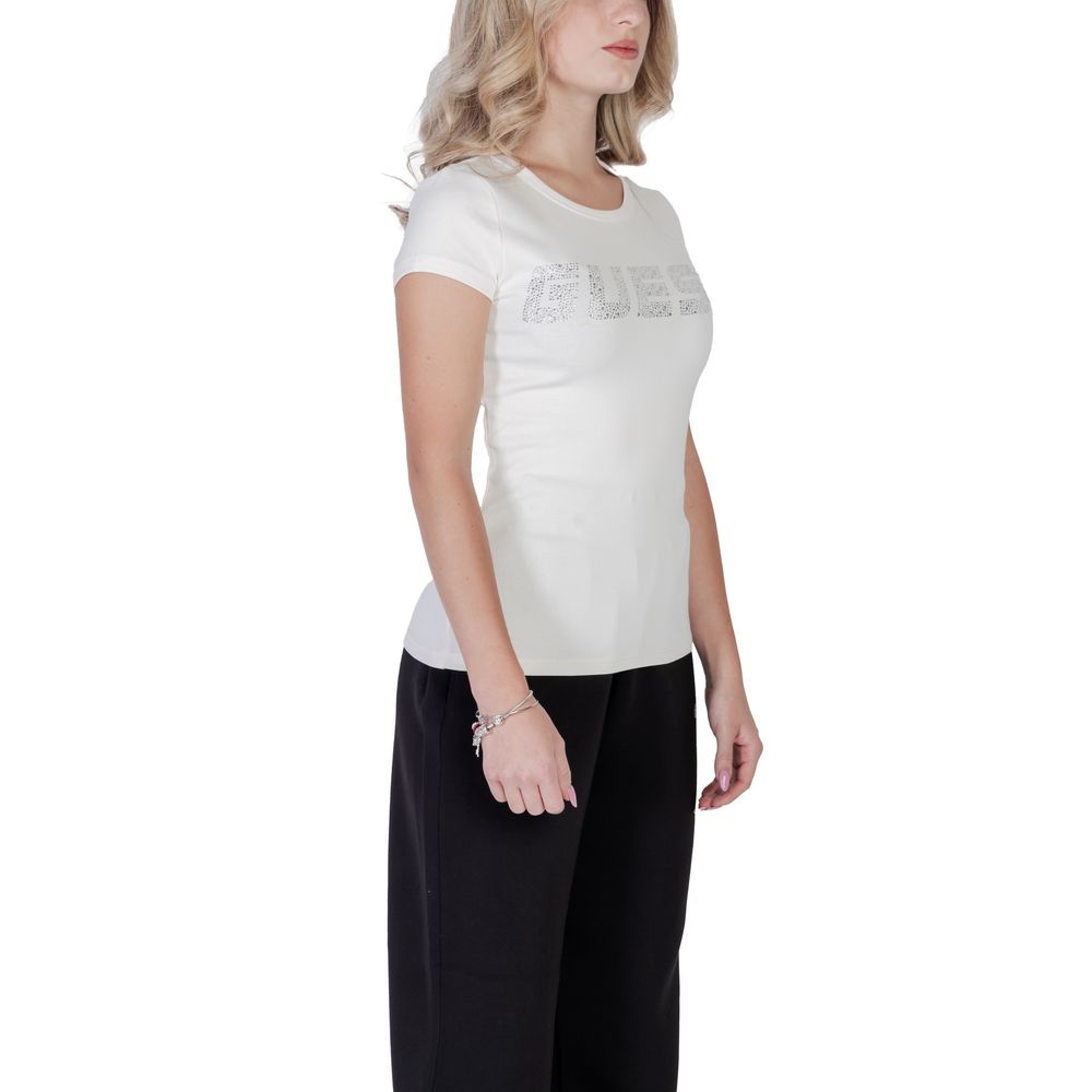 Guess Active Cream Cotton T-Shirt