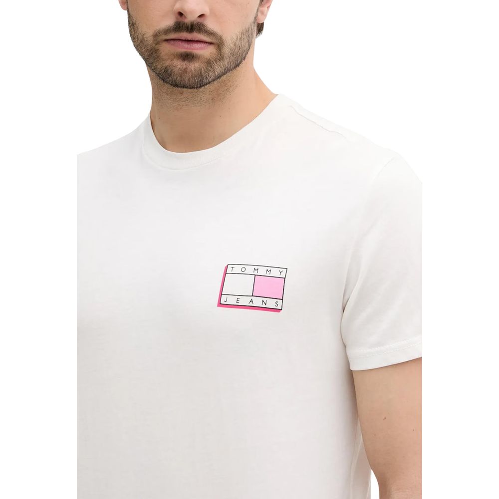 Tommy Hilfiger Jeans Cream Recycled Cotton T-Shirt