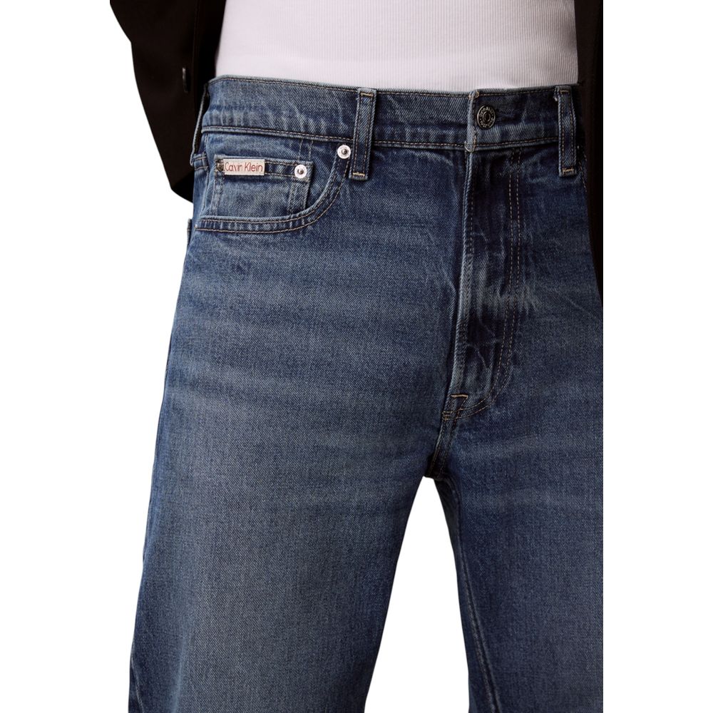 Calvin Klein Jeans Blue Cotton Relaxed Fit Jeans