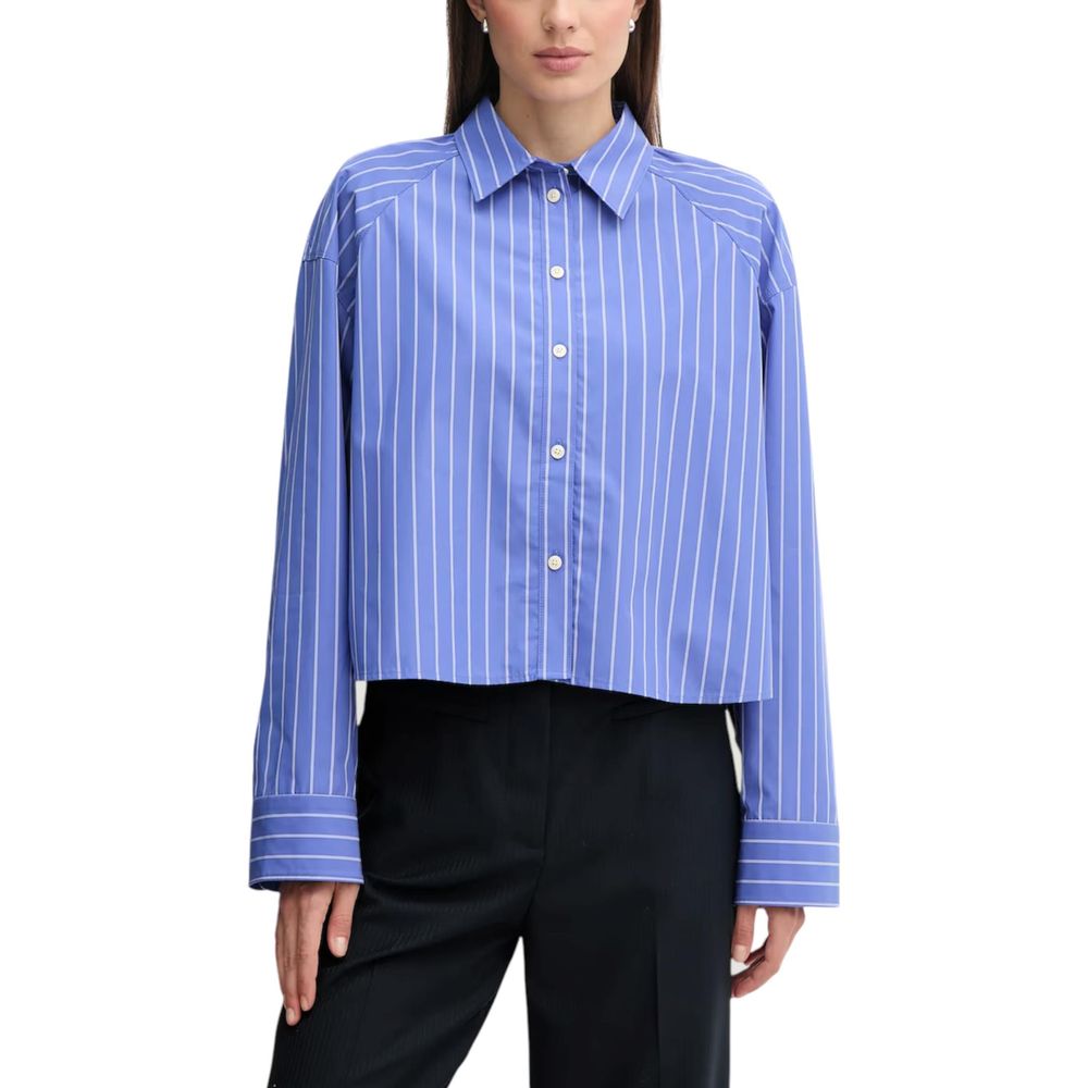 Calvin Klein Jeans Blue Cotton Blouse