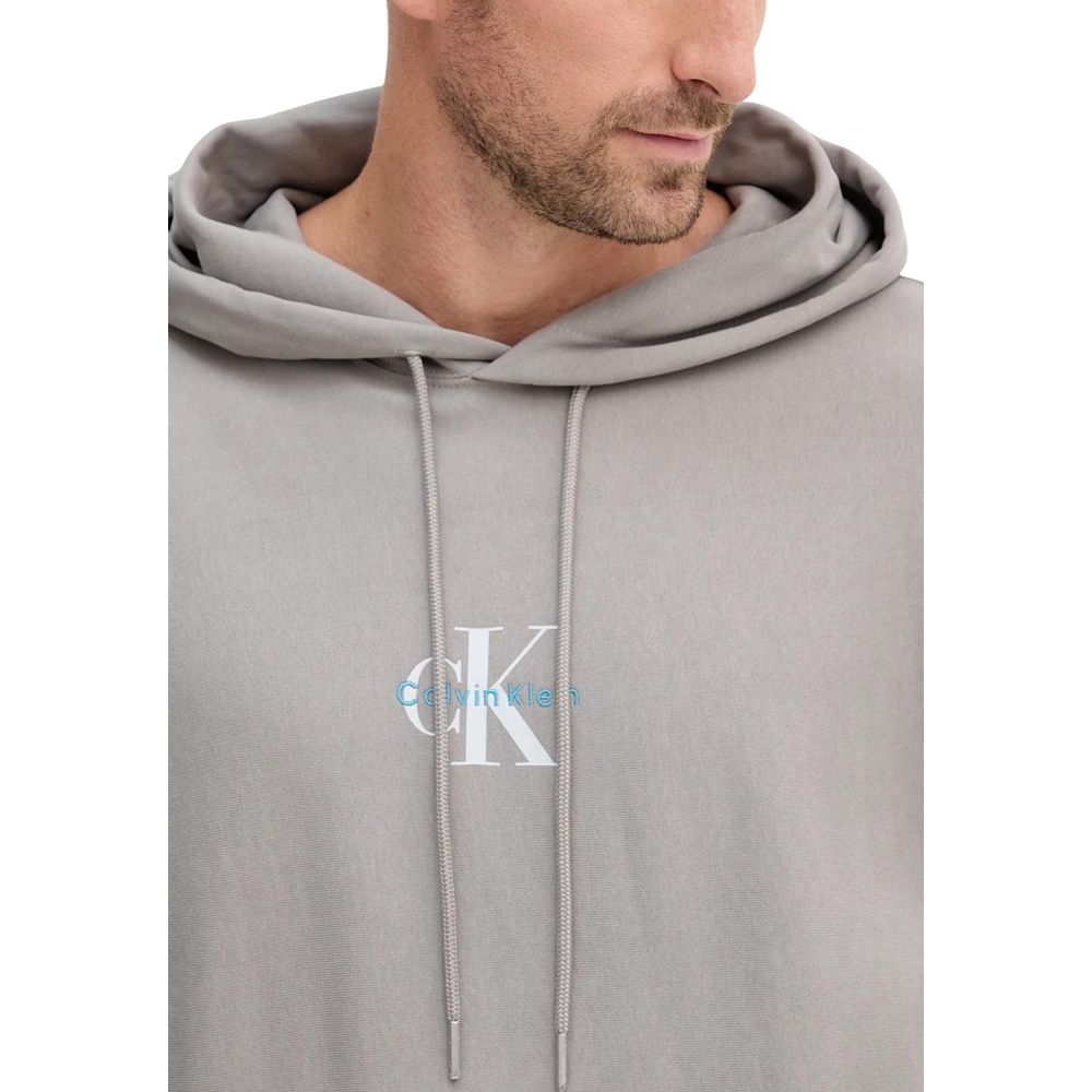 Calvin Klein Jeans Gray Cotton Hoodie
