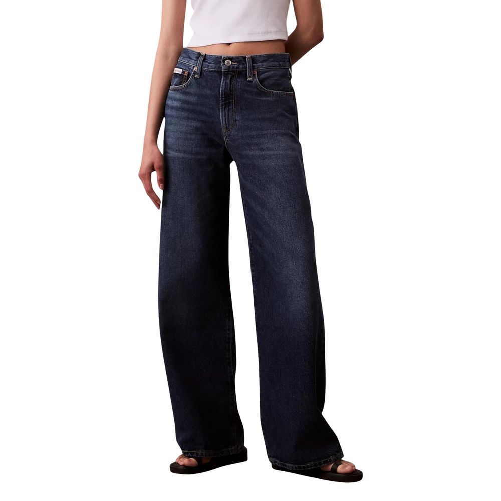 Calvin Klein Jeans Blue Recycled Cotton Bootcut Jeans