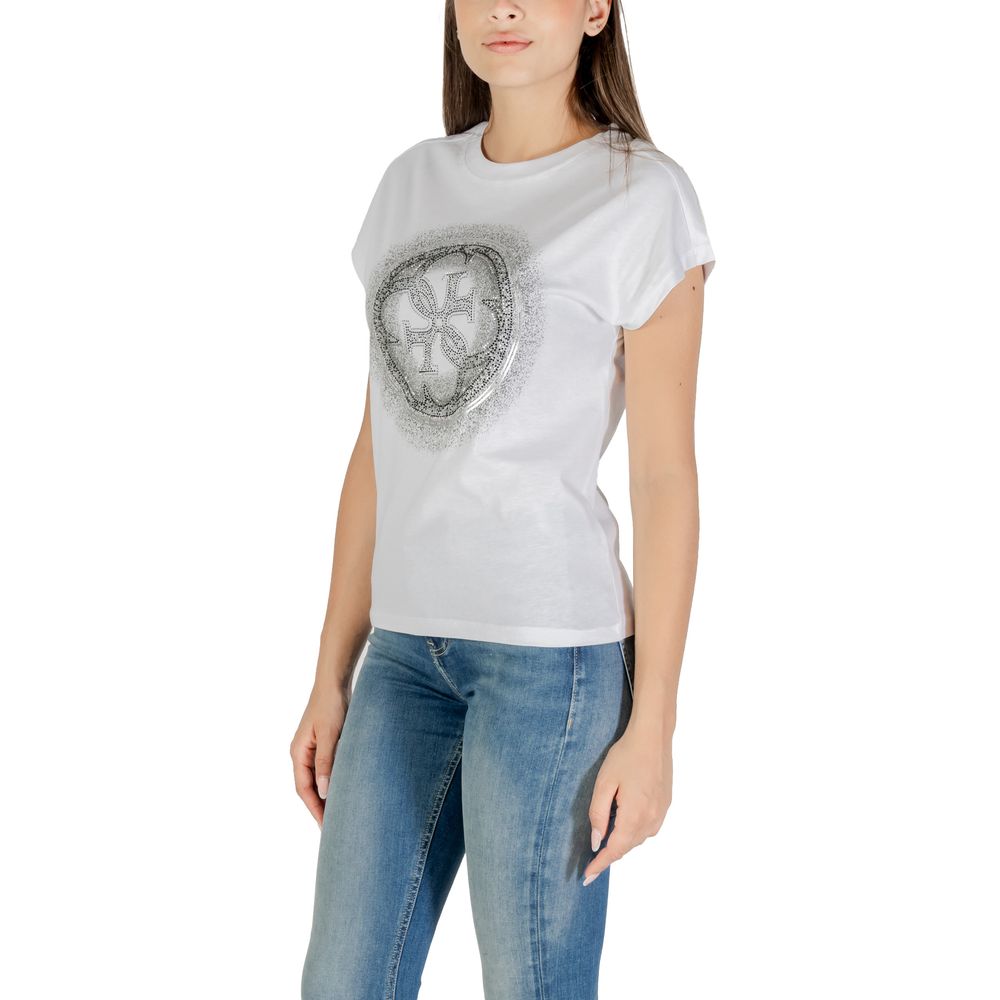 Guess White Cotton T-Shirt