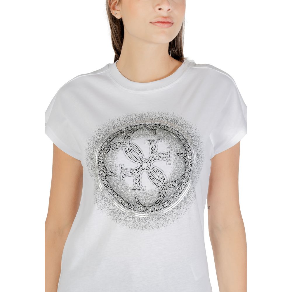 Guess White Cotton T-Shirt