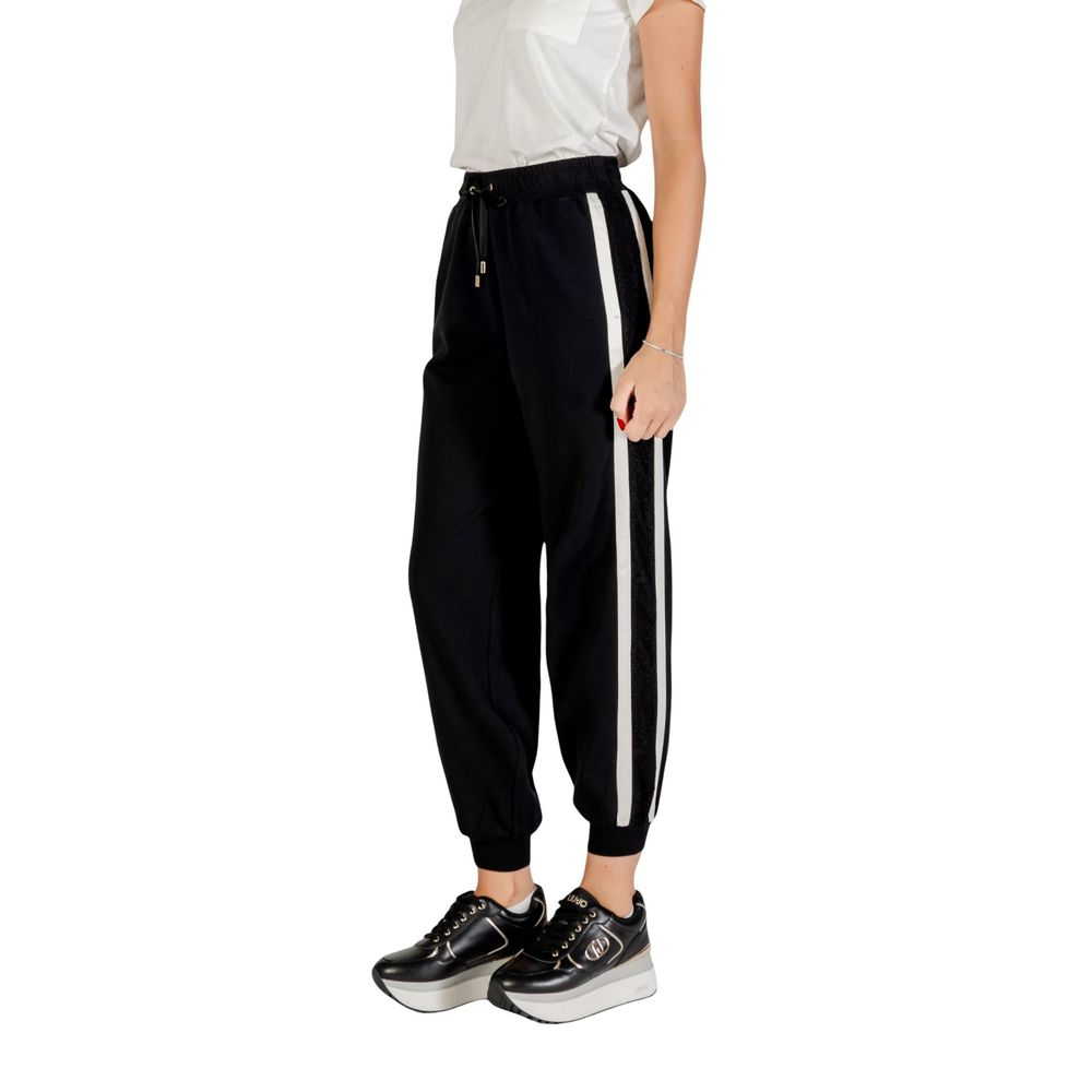 Liu Jo Black And White Cotton Joggers (Workout Pants)