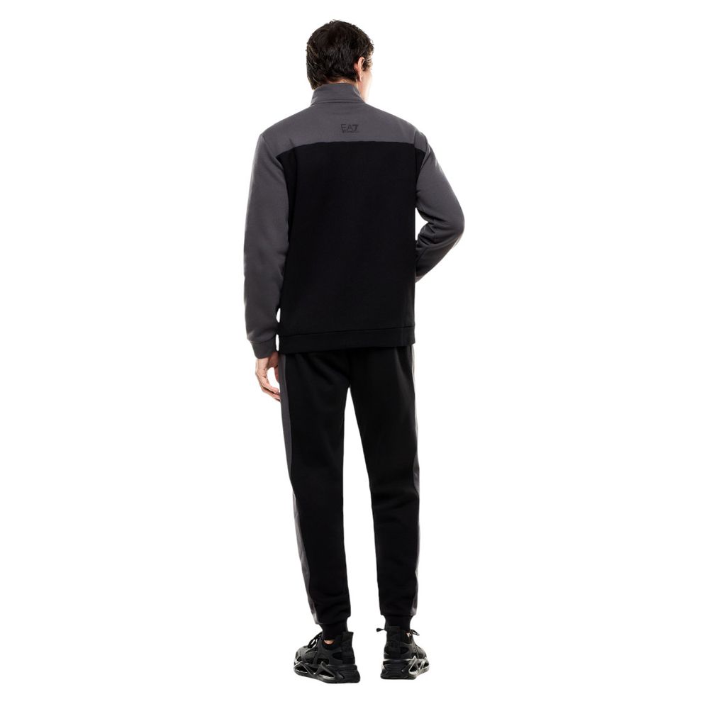 EA7 Emporio Armani Black Cotton Sweatsuit