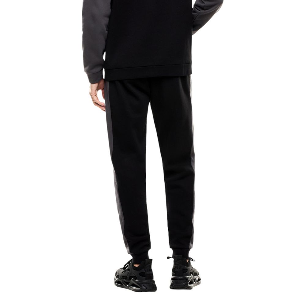 EA7 Emporio Armani Black Cotton Sweatsuit