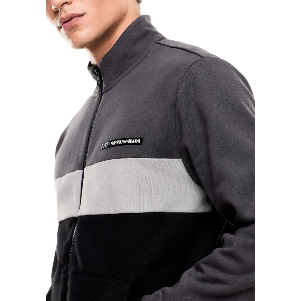 EA7 Emporio Armani Black Cotton Sweatsuit