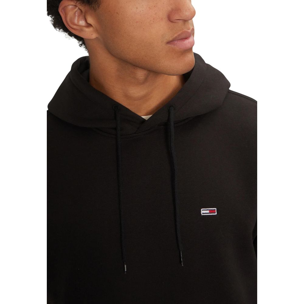 Tommy Hilfiger Jeans Black Cotton Hoodie