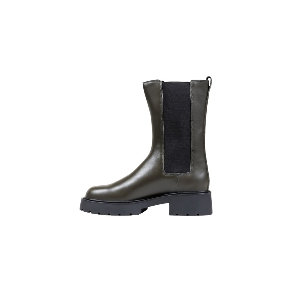 Calvin Klein Jeans Gray Leather Ankle Boots