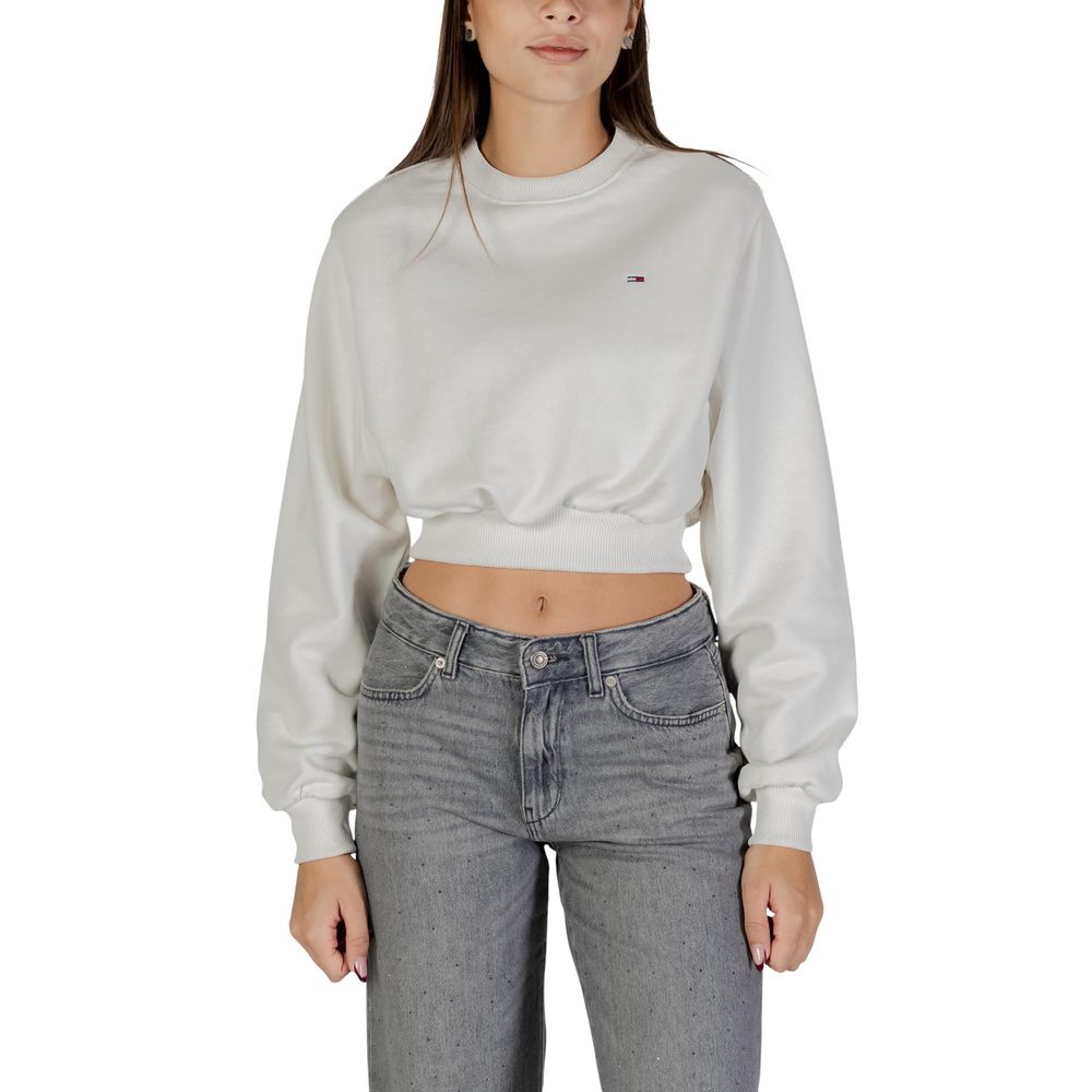 Tommy Hilfiger Jeans Cream Recycled Cotton Sweatshirt