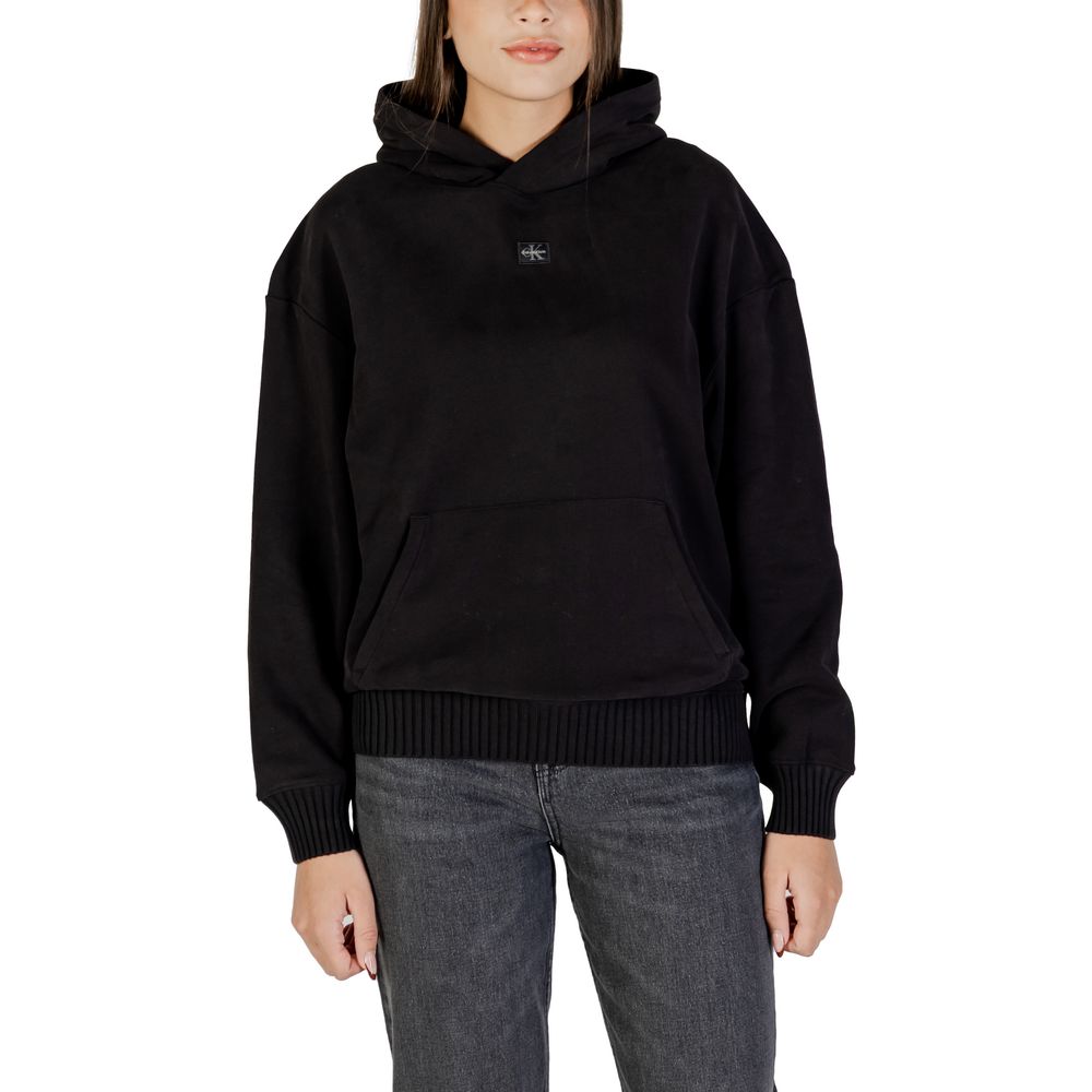 Calvin Klein Jeans Black Cotton Hoodie