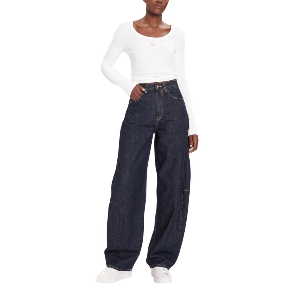 Calvin Klein Jeans Blue Cotton Mom Jeans