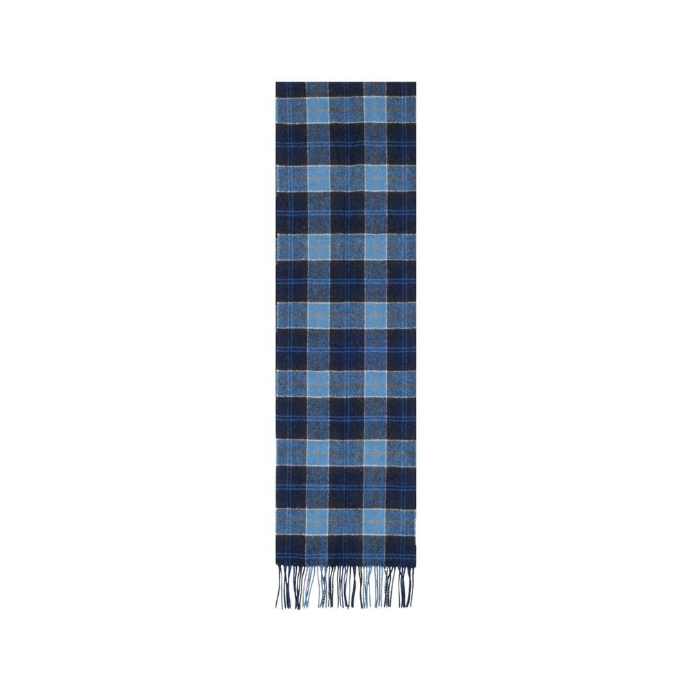 Barbour Blue Wool Scarf