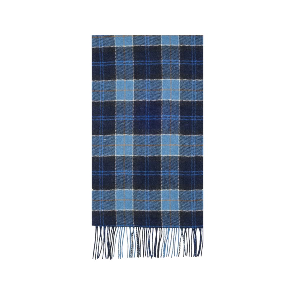 Barbour Blue Wool Scarf