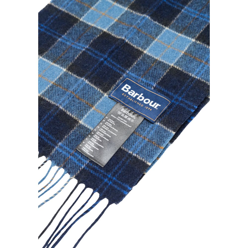 Barbour Blue Wool Scarf