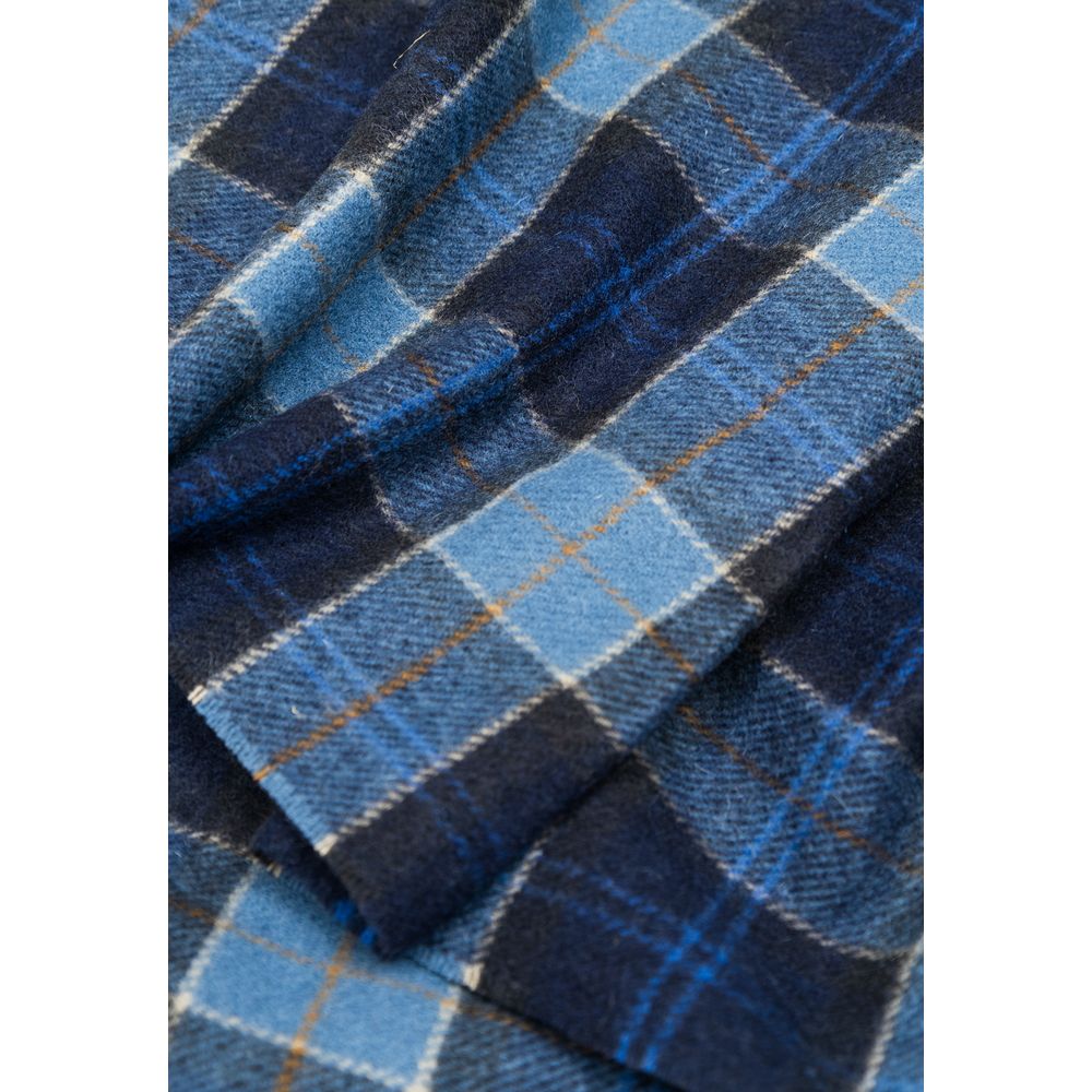 Barbour Blue Wool Scarf
