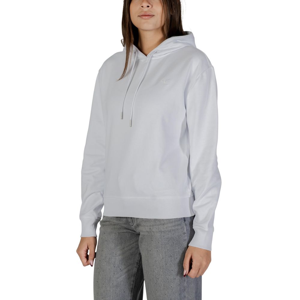 Calvin Klein Jeans White Cotton Hoodie