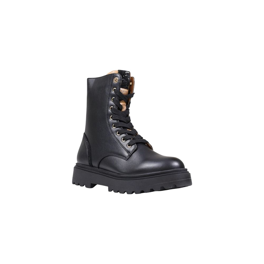 Alviero Martini Prima Classe Black Polyethylene Lace-Up Boots