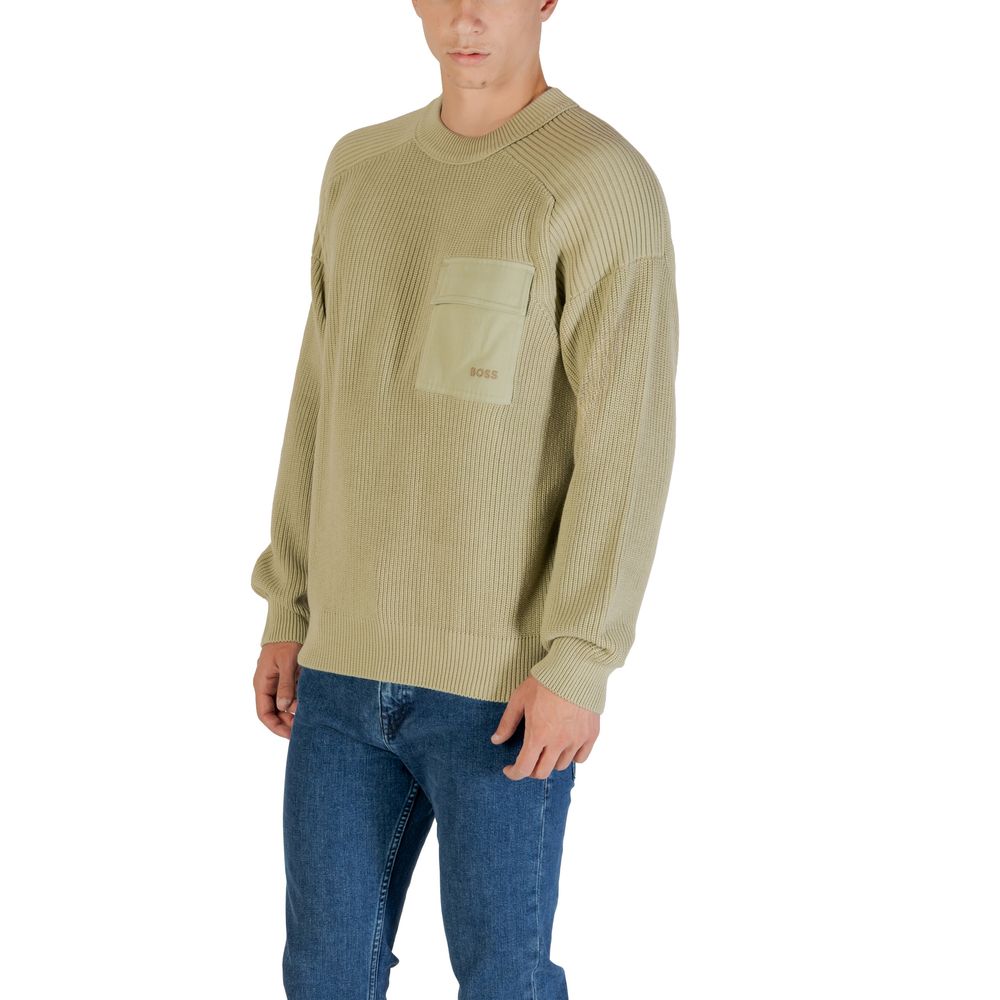 Hugo Boss Green Cotton Sweatshirt