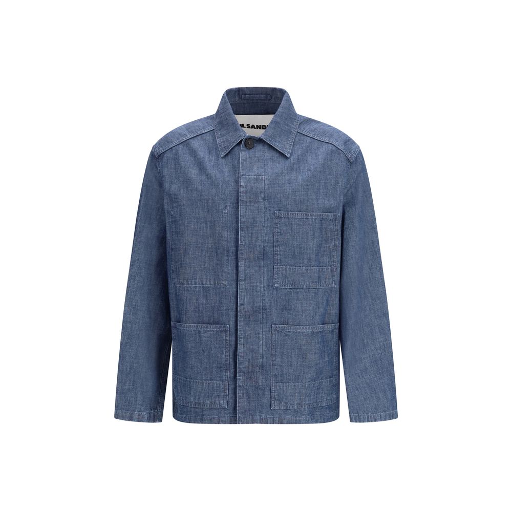 Jil Sander Blue Cotton Denim Jacket