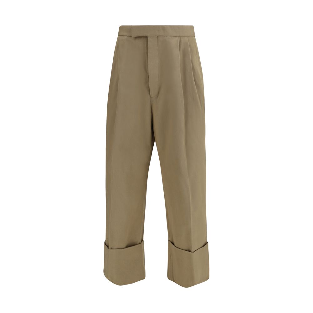 Thom Browne Beige Cotton Casual Pants