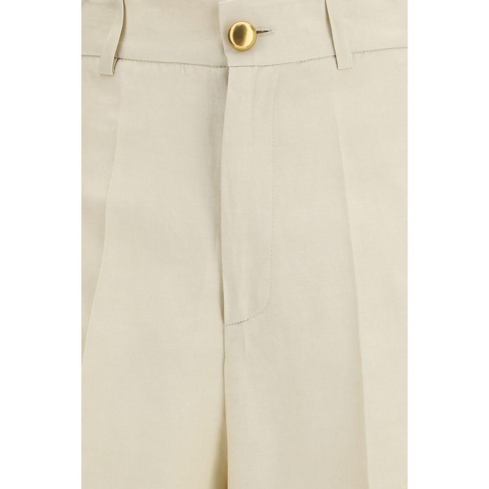 P.A.R.O.S.H. Beige Viscose Casual Pants