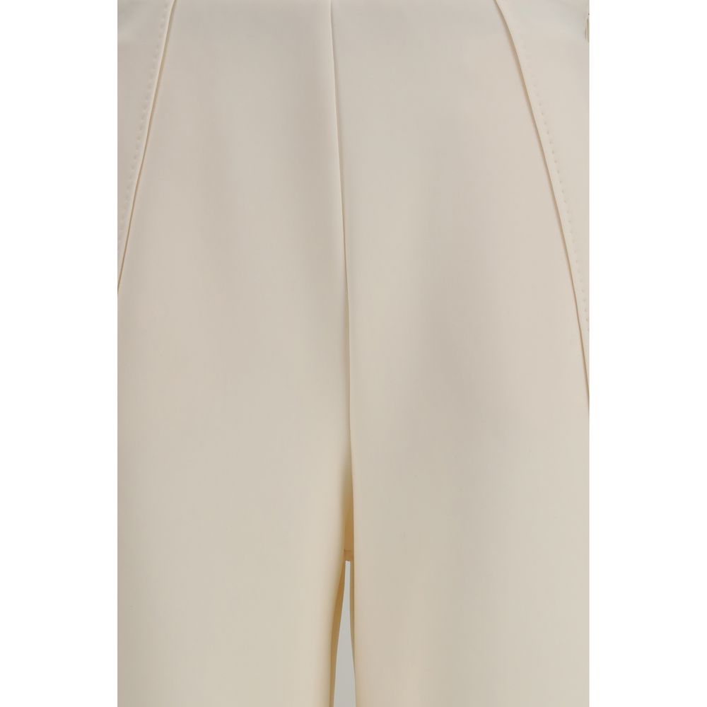 Max Mara Pure Beige Polyamide Flared Pants