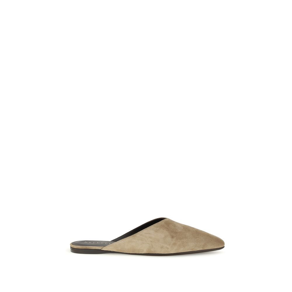 Herbert Levine Beige Calf Leather Bos Taurus Mules