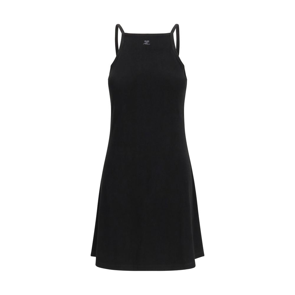 Courrèges Black Viscose Casual Dress