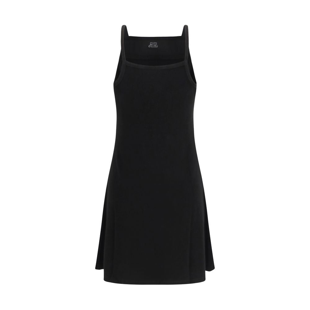 Courrèges Black Viscose Casual Dress