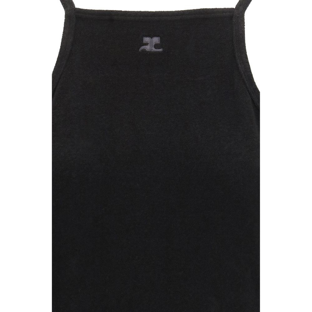 Courrèges Black Viscose Casual Dress