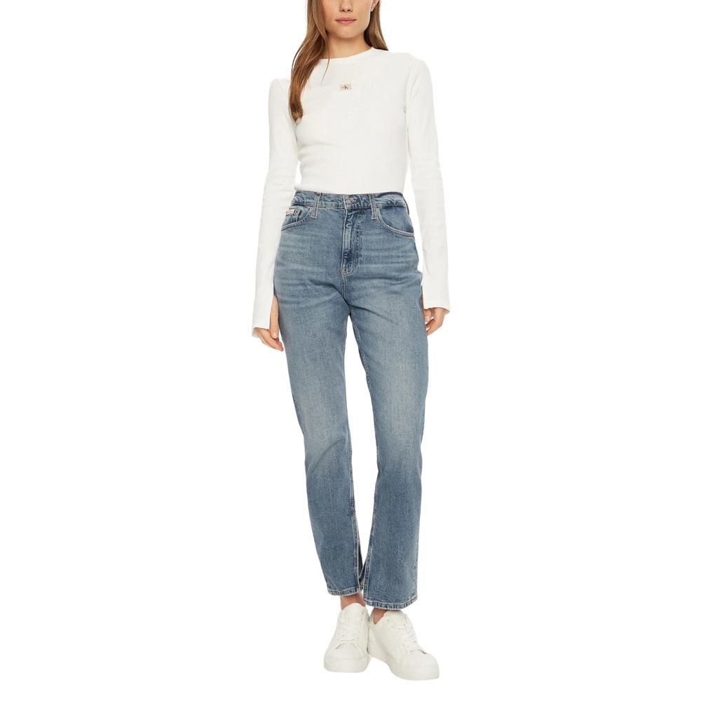 Calvin Klein Jeans Blue Cotton Skinny Jeans