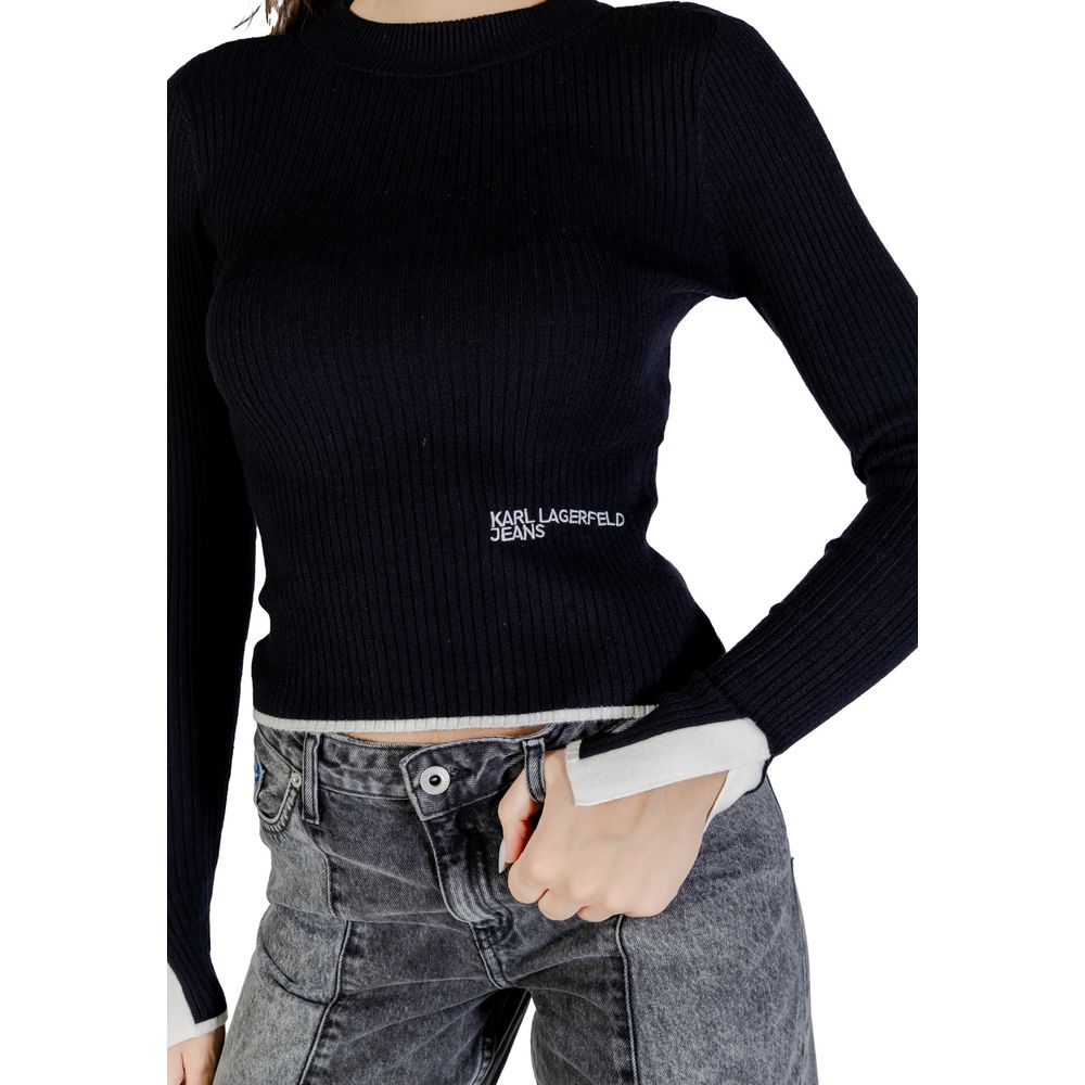 Karl Lagerfeld Black Viscose Sweatshirt