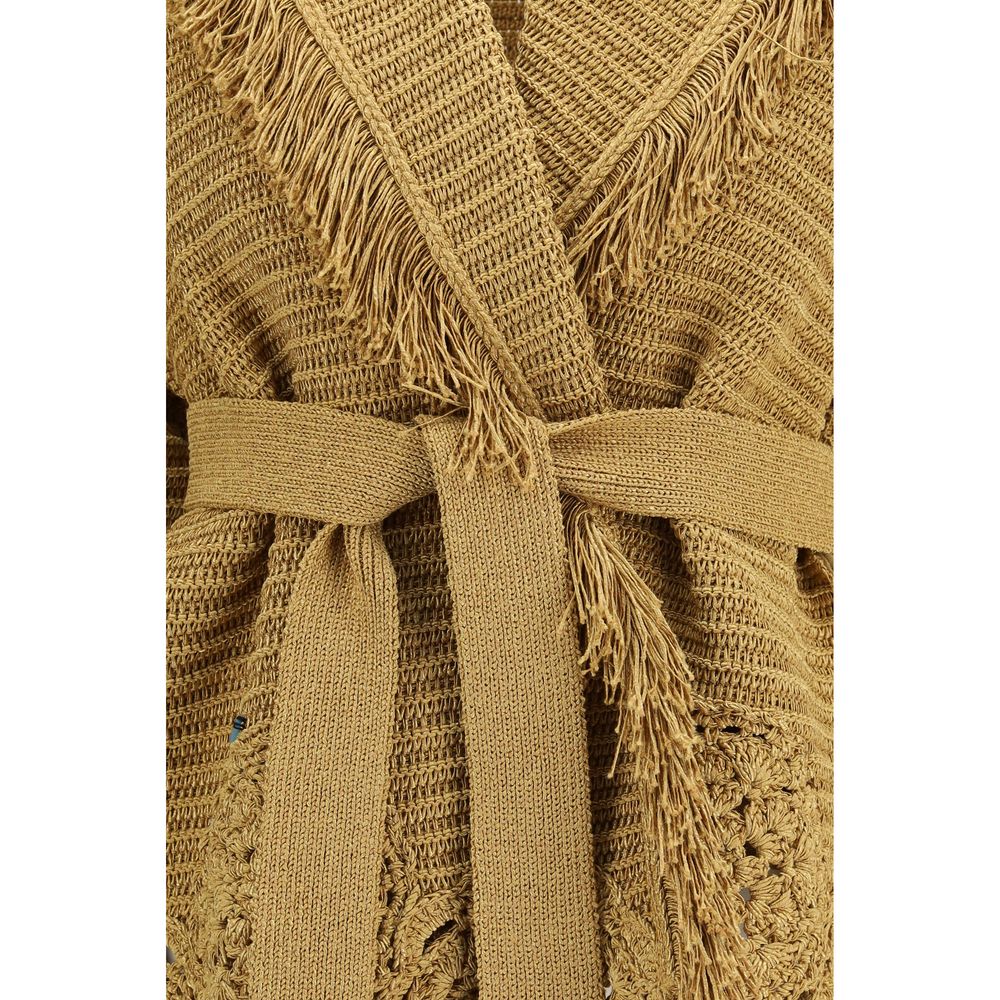 Alanui Gold Polyester Cardigan