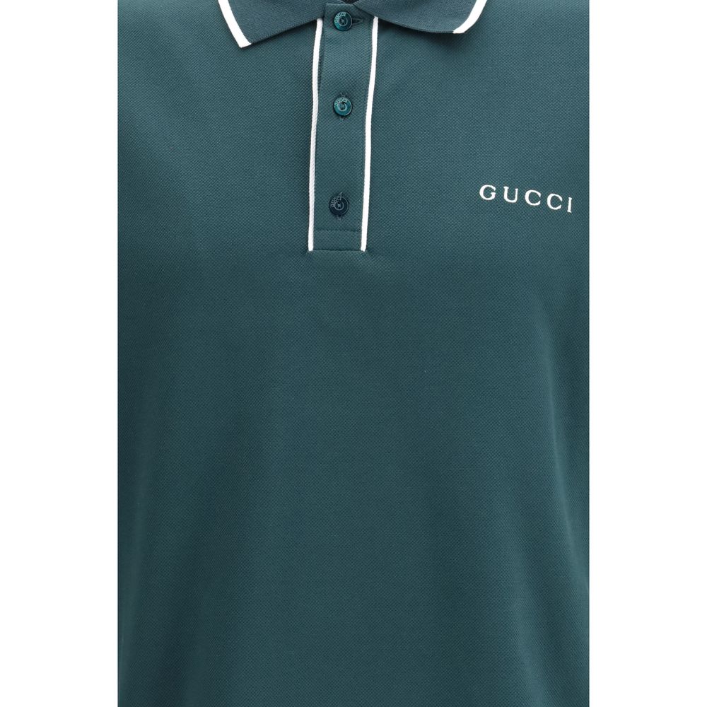 Gucci Bicolor Cotton Polo Shirt