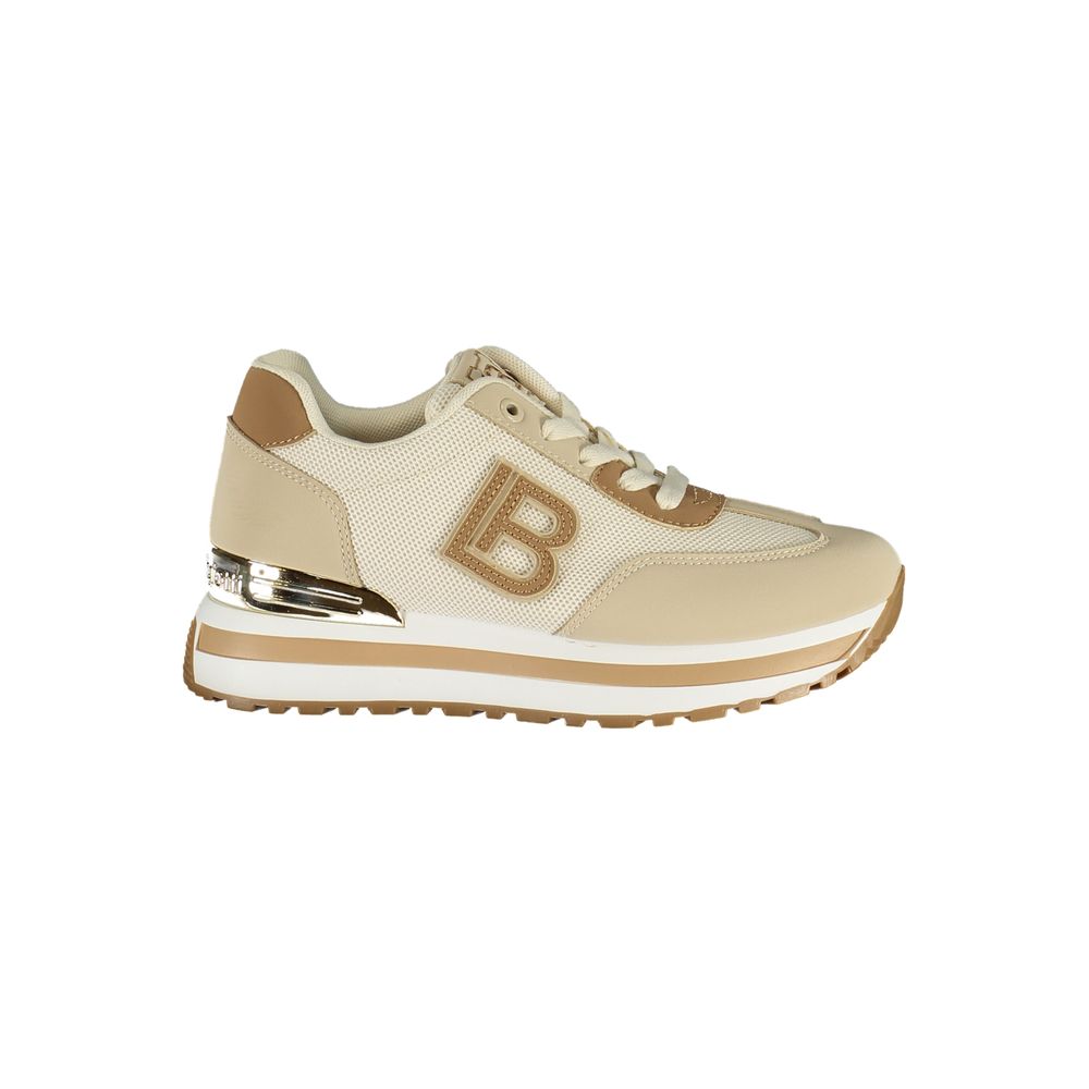 Laura Biagiotti Beige Polyurethane Women Sneaker