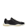 Prada Black Leather Sneakers