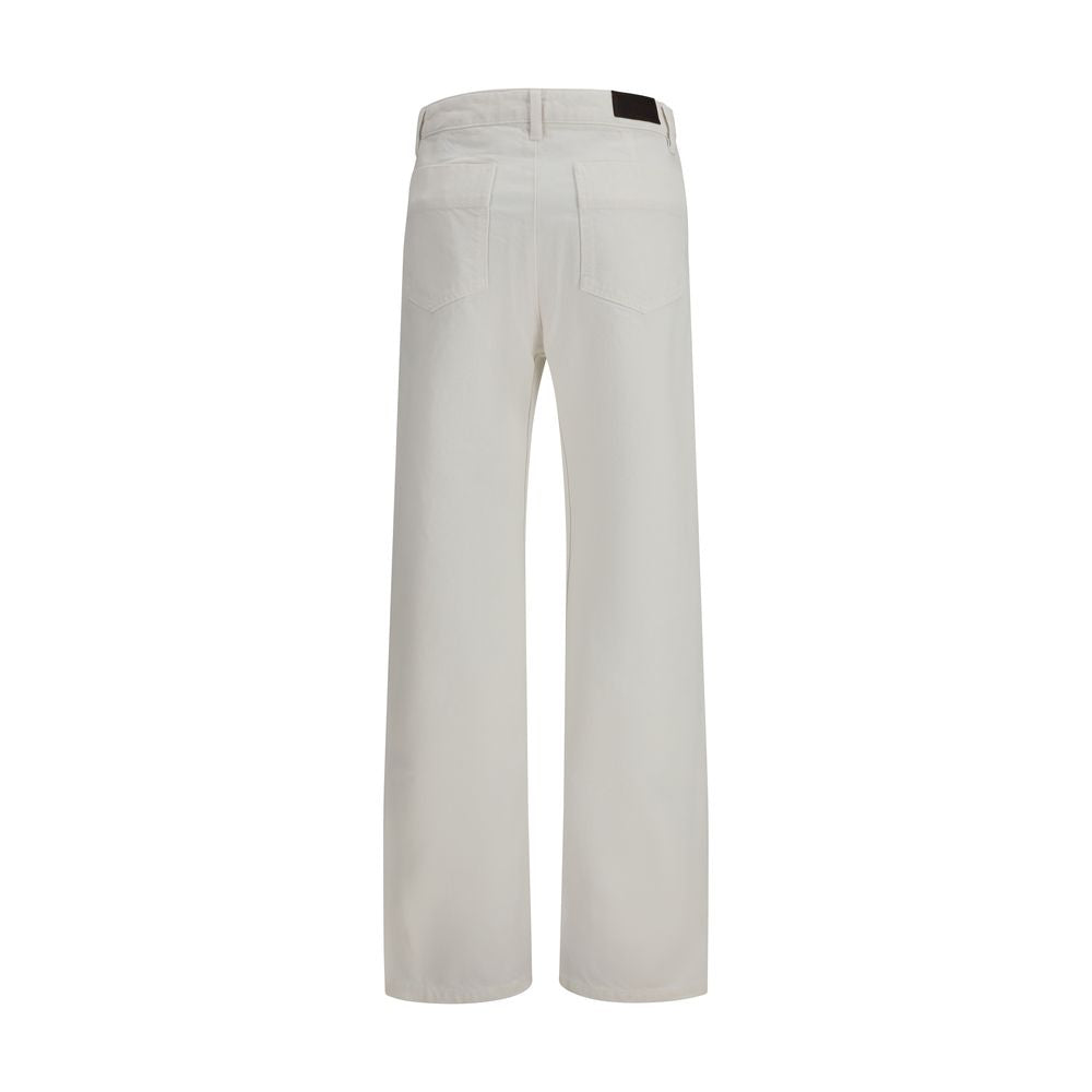 Lemaire White Cotton Casual Pants