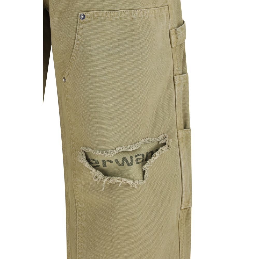 Alexander Wang Bicolor Cotton Cargo Pants