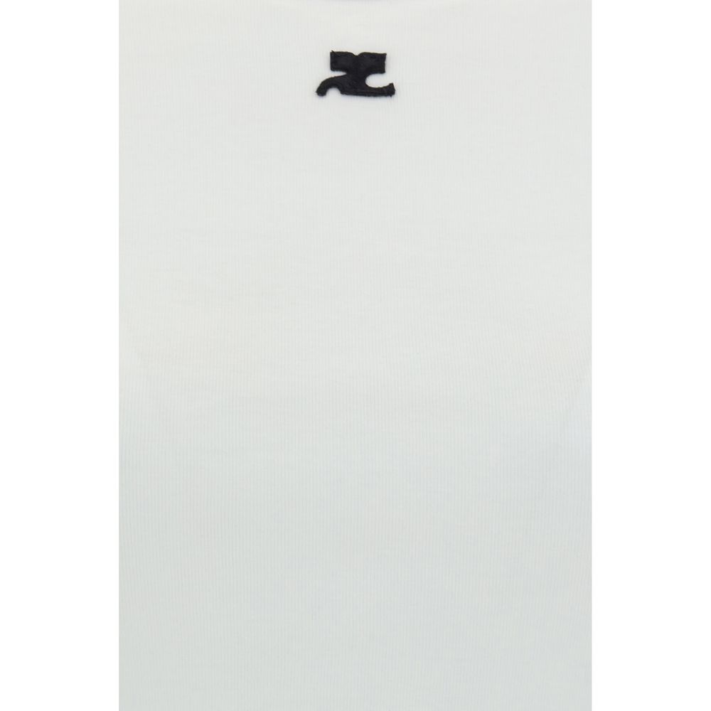 Courrèges White Cotton T-Shirt