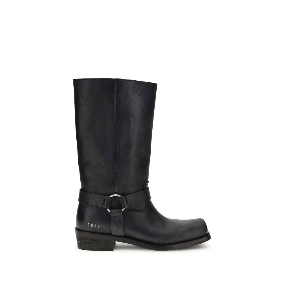 Golden Goose Black Calf Leather Bos Taurus Ankle Boots