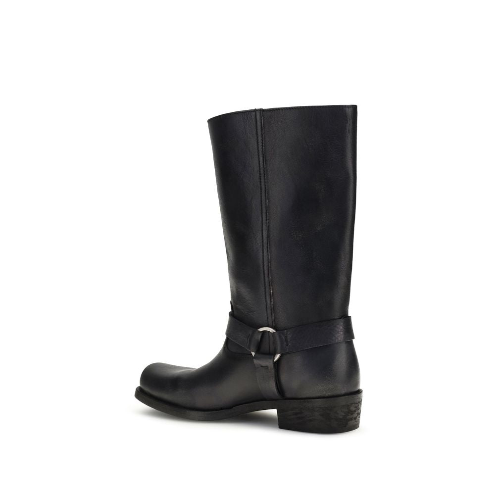 Golden Goose Black Calf Leather Bos Taurus Ankle Boots