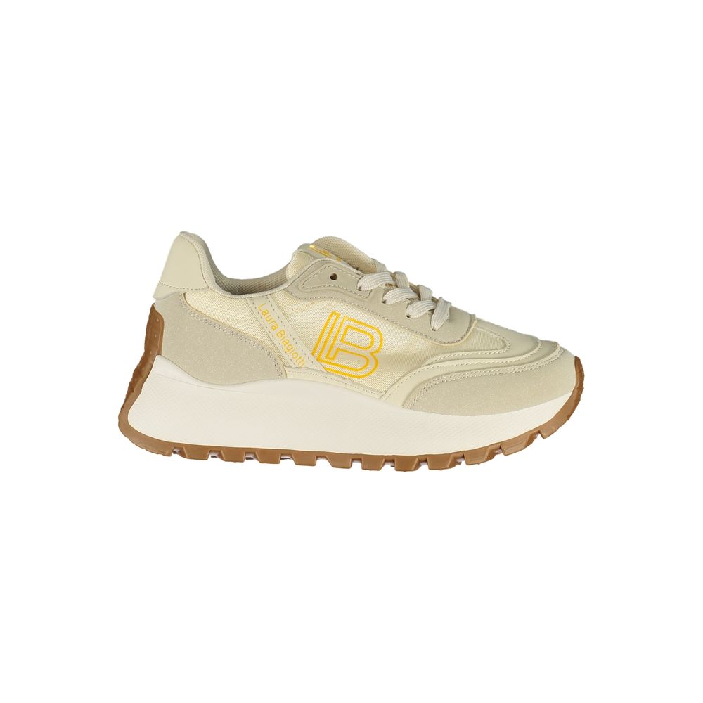 Laura Biagiotti Beige Polyurethane Women Sneaker
