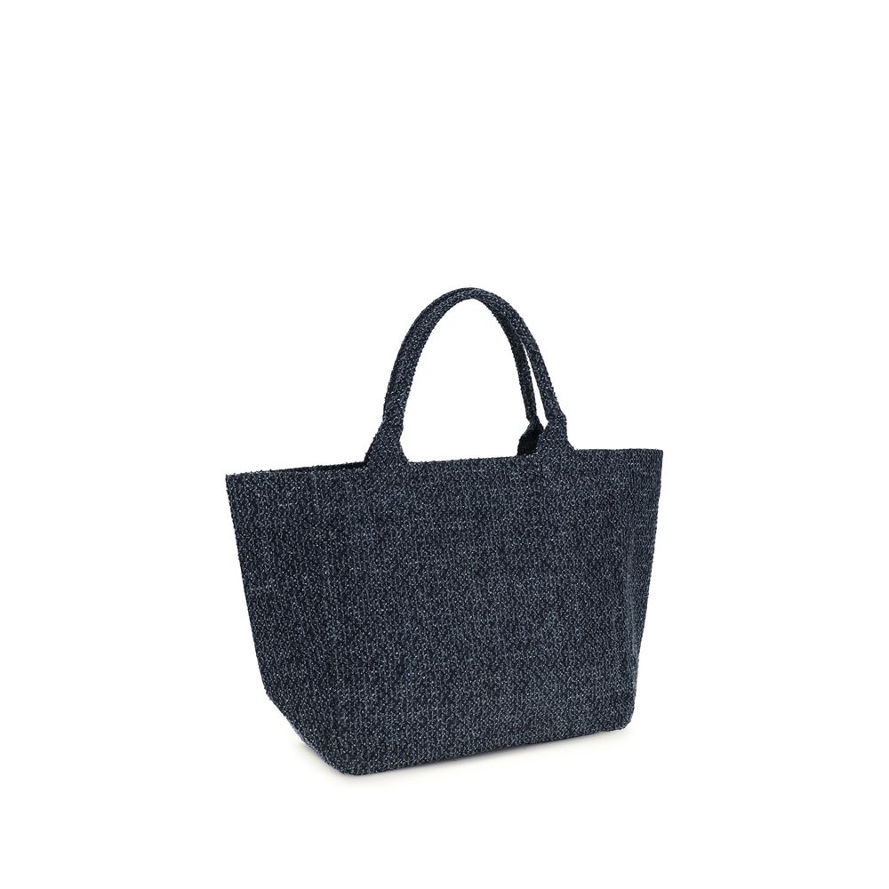 Ganni Blue Cotton Shoulder Bag