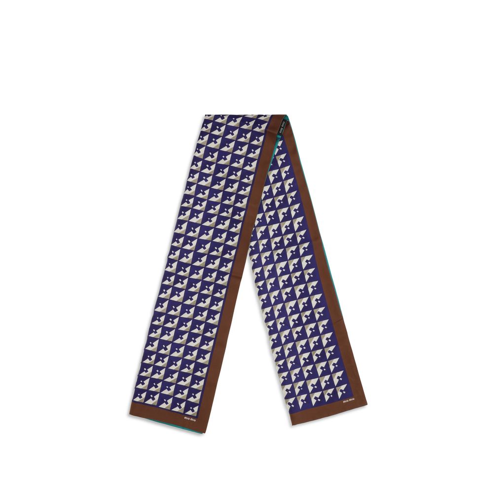 Miu Miu Multicolor Silk Scarf