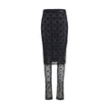 Marine Serre Black Recycled Polyamide Midi Skirt