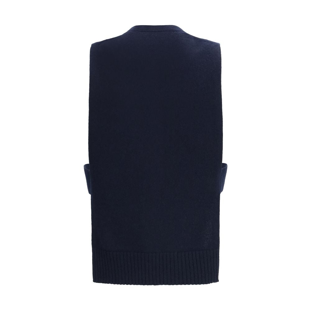 Miu Miu Blue Cashmere Sleeveles Sweater