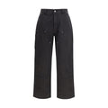 Represent Black Cotton Casual Pants
